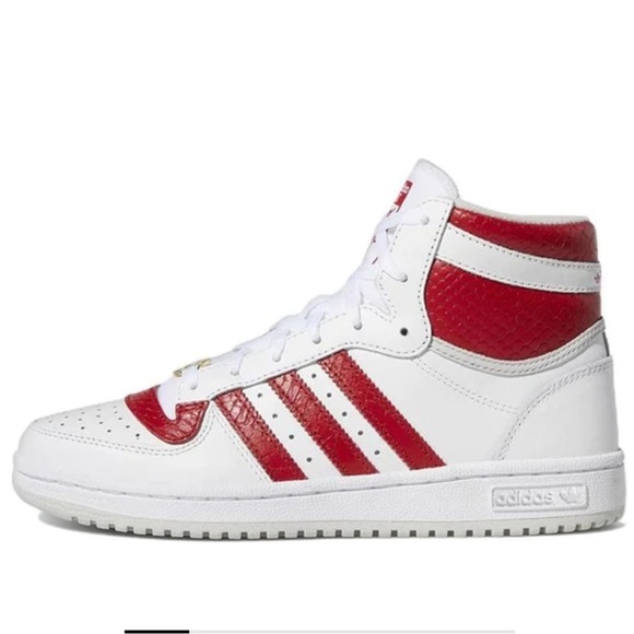 adidas Shoes - NWT Adidas Top Ten RB White Scarlet Red Leather Athletic Shoes women’s